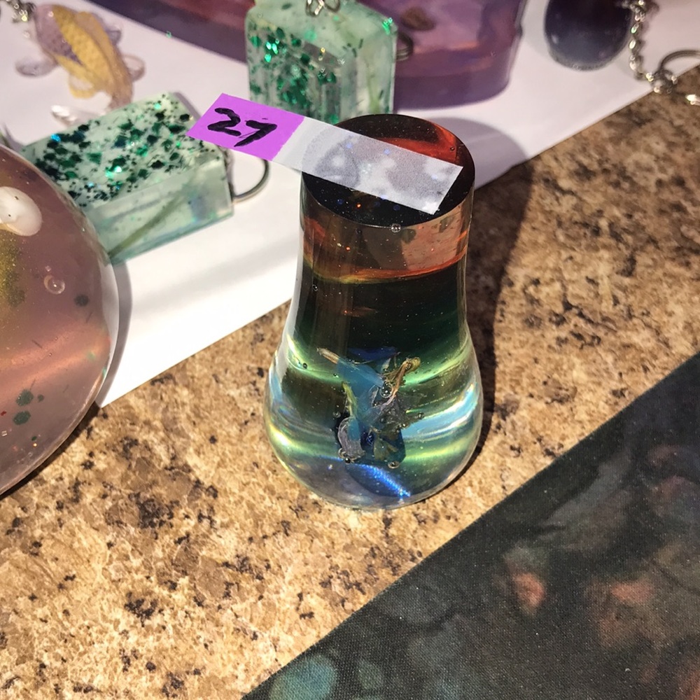 Epoxy Resin Mushroom 🍄 Stem flowers petals glitter ✨ Decor by me💕